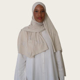 HIJAB PREMIUM ECRU STRASS