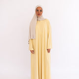 JERSEY DRESS BUTTER YELLOW