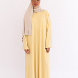 JERSEY DRESS BUTTER YELLOW