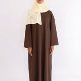 COTON DRESS BROWN