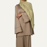 SET SATIN TAUPE