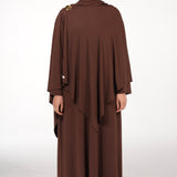 JERSEY DRESS DARK BROWN
