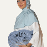 SELMA RAPHIA BAG SKY BLUE