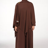 JERSEY DRESS DARK BROWN