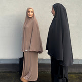 JERSEY DRESS AND KHIMAR BLACK